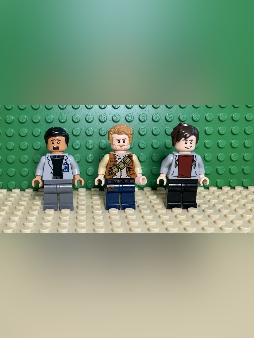 LEGO Jurassic World Minifigure Lot of 3 - Owen, Dr. Wu & Zach Mitchell